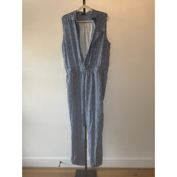 ATM | Silk Chambray Jumpsuit - Picture 6 of 8